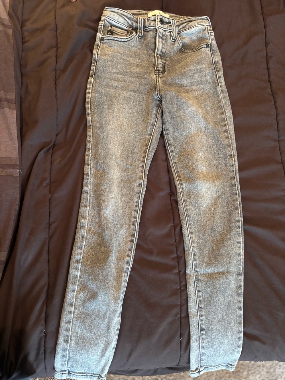 High-Rise Women's Grey Slim Jeans